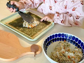 해풀잎 누구나 김밥*1ea [(혼합야채 35g *1ea,  김밥김 (5g, 5ea),  양념간장 (6g, 5ea), 참기름(5g, 2ea)] — 5점을 준 리뷰어가 2022년 10월 올린 사용 사진