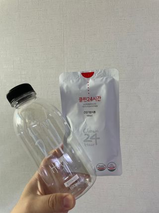 클린24시간 1BOX(5포) + 전용보틀(500ml) — 5점을 준 리뷰어가 2022년 10월 올린 사용 사진