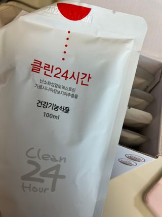클린24시간 1BOX(5포) + 전용보틀(500ml) — 5점을 준 리뷰어가 2023년 1월 올린 사용 사진