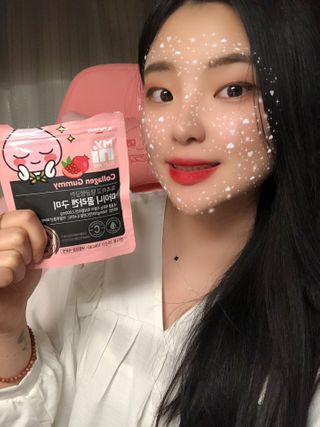 일동제약 마이니 마이니 늘씬날씬 콜라겐 세트 — 5점을 준 리뷰어가 2021년 2월 올린 사용 사진