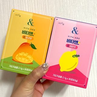 비타앤C 레몬맛, 망고맛 — 5점을 준 리뷰어가 2021년 4월 올린 사용 사진