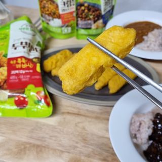 [풀무원] 식물성고기_두부크럼블덮밥소스3종, 두부텐더 — 5점을 준 리뷰어가 2021년 4월 올린 사용 사진