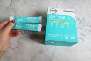 [유산균] 오마이락 장편한습관 프로바이오틱스 30P — 5점을 준 리뷰어가 2022년 11월 올린 사용 사진