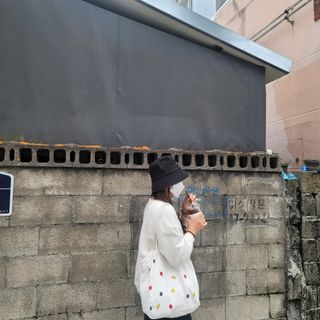 [스테이피플] STAYPEOPLE BUCKET HAT (BLACK) — 5점을 준 리뷰어가 2022년 9월 올린 사용 사진