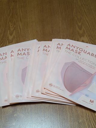 애니가드 셋업마스크 4컬러 각 10매입 [크리미베이지, 캐시미어로즈, 초콜렛브라운, 미드나잇네이비] — 5점을 준 리뷰어가 2022년 2월 올린 사용 사진