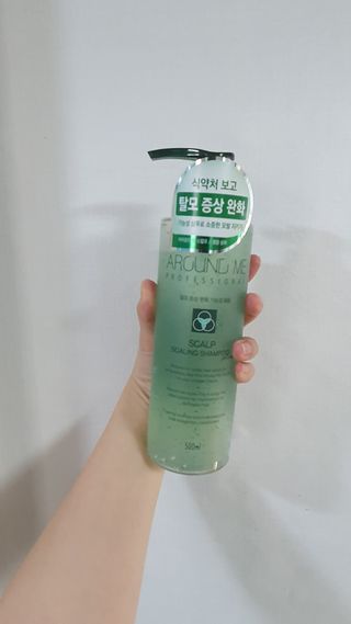 어라운드미 [어라운드 미] 탈모 증상 완화 스칼프 샴푸 + 두피 영양 공급 트리트먼트 — 5점을 준 리뷰어가 2021년 7월 올린 사용 사진