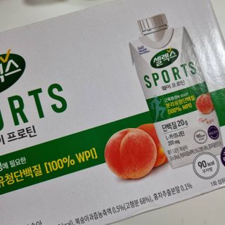 셀렉스스포츠 셀렉스 스포츠 웨이 프로틴 복숭아_ 330ml x 12팩 — 5점을 준 리뷰어가 2021년 7월 올린 사용 사진