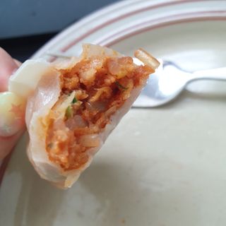 삼양냉동 [삼양] 얇은피불닭왕교자+얇은피까르보불닭왕교자 총4팩 — 5점을 준 리뷰어가 2021년 2월 올린 사용 사진