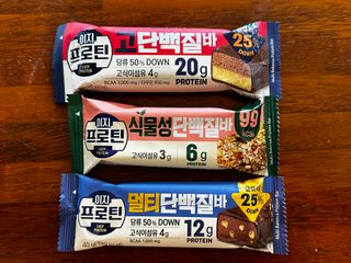 이지프로틴바 3종x각 2ea (고단백질바, 멀티단백질바, 식물성단백질바) — 5점을 준 리뷰어가 2024년 3월 올린 사용 사진