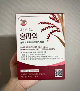 하루 1포로 콜레스테롤, 유산균, 고역가 소화효소까지 한번에 섭취! 다온바이오 홍자임 1개월분(30포) — 4점을 준 리뷰어가 2022년 12월 올린 사용 사진