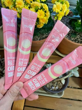 [인디닥터] 면역 생생 핑크 이뮨 젤리 — 5점을 준 리뷰어가 2022년 4월 올린 사용 사진