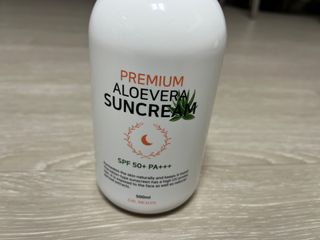 [닥터문] 프리미엄 알로에베라 선크림 500ml — 5점을 준 리뷰어가 2022년 5월 올린 사용 사진