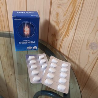 [경남제약헬스케어]케어플러스 관절엔 MSM 1000mg 60정/1개월분/관절/뼈/연골 영양/비타민D+아연/1일2정 — 5점을 준 리뷰어가 2024년 1월 올린 사용 사진