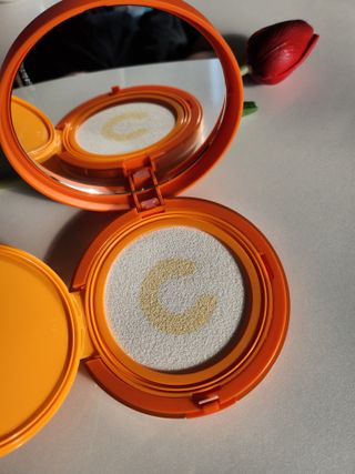광동생활건강 MF[광동] 비타500✨주름개선·미백·SPF50+🌞퍼펙트쉴드 빅 선쿠션 본품 — 5점을 준 리뷰어가 2024년 5월 올린 사용 사진