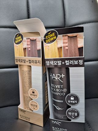 헤어플러스 블랙 컬러본드 샴푸 트리트먼트 300ml — 3점을 준 리뷰어가 2021년 5월 올린 사용 사진