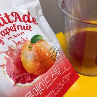 [복음자리] 바리스타 패키지 2종 랜덤발송 (딸기스무디 스틱+샤인머스캣에이드 or 망고스무디+자몽에이드) — 5점을 준 리뷰어가 2022년 7월 올린 사용 사진
