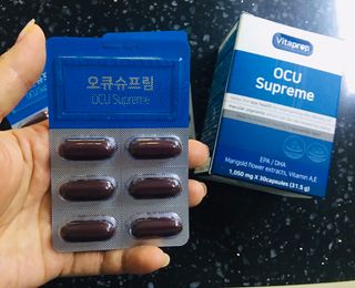 뉴트리션팩토리 비타프렙 오큐슈프림 루테인 오메가3 1050mg — 4.5점을 준 리뷰어가 2021년 9월 올린 사용 사진
