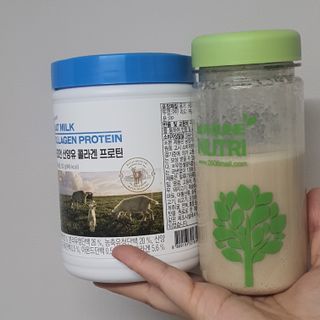 메이준뉴트리 유러피언 산양유 콜라겐 프로틴 — 4.5점을 준 리뷰어가 2021년 6월 올린 사용 사진
