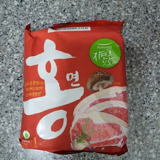 [풀무원] 자연은맛있다 정면, 백면, 홍면  세트 — 5점을 준 리뷰어가 2021년 4월 올린 사용 사진