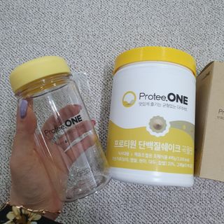 프로티원 단백질쉐이크 곡물맛 2주분 1통+보틀 — 5점을 준 리뷰어가 2021년 3월 올린 사용 사진