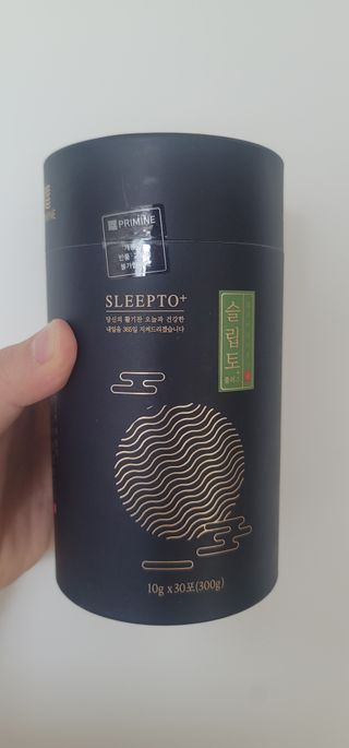 프리마인 자체 기업부설 연구소에서 찾아낸 건강한 수면의 비밀.  슬립토 플러스 30포 — 5점을 준 리뷰어가 2023년 5월 올린 사용 사진