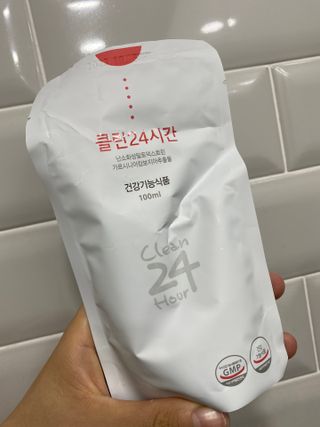 클린24시간 1BOX(5포) + 전용보틀(500ml) — 5점을 준 리뷰어가 2023년 2월 올린 사용 사진