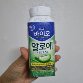 LIVE 매일바이오 알로에 드링킹 요거트 — 5점을 준 리뷰어가 2022년 4월 올린 사용 사진