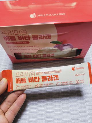 소담스퀘어 상암 [애플트리] 프리미엄 애플 비타 콜라겐 — 5점을 준 리뷰어가 2022년 12월 올린 사용 사진