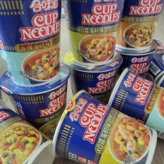 NISSIN 닛신 컵누들  4종 - 씨푸드오리지날, 씨푸드 스파이시, 씨푸드 커리, 씨푸드 XO소스 — 4점을 준 리뷰어가 2022년 2월 올린 사용 사진