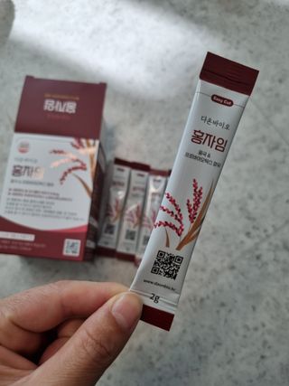 하루 1포로 콜레스테롤, 유산균, 고역가 소화효소까지 한번에 섭취! 다온바이오 홍자임 1개월분(30포) — 4점을 준 리뷰어가 2022년 12월 올린 사용 사진