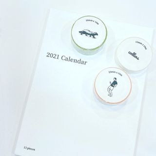 콜린스 2021 엽서 캘린더와 마스킹 테이프 3종 — 5점을 준 리뷰어가 2020년 12월 올린 사용 사진