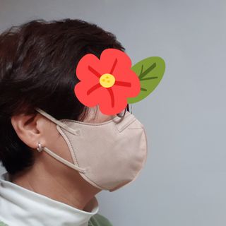 애니가드 셋업메베마스크 (대형 4컬러 + 중형 4컬러) — 5점을 준 리뷰어가 2022년 4월 올린 사용 사진