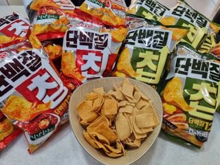맛있게 채우는 단백질 12g, 닥터유 단백질칩 — 5점을 준 리뷰어가 2023년 12월 올린 사용 사진