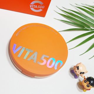 광동생활건강 MF[광동] 비타500✨주름개선·미백·SPF50+🌞퍼펙트쉴드 빅 선쿠션 본품 — 5점을 준 리뷰어가 2024년 5월 올린 사용 사진