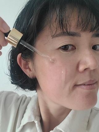 스킨큐어 산다화 비타민c 화이트닝 에센스 30ml — 5점을 준 리뷰어가 2023년 10월 올린 사용 사진