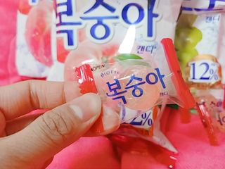 청포도캔디 복숭아캔디 — 5점을 준 리뷰어가 2022년 11월 올린 사용 사진