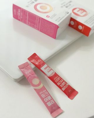 인디닥터 면역 생생 핑크 이뮨 젤리 + 타이탄 BCAA 프로틴 젤리스틱 — 5점을 준 리뷰어가 2022년 3월 올린 사용 사진