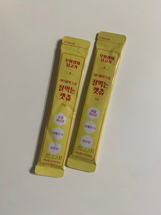 페페로니 잘 먹는 캣츄 - 무항생제 닭고기 24개입 — 5점을 준 리뷰어가 2021년 7월 올린 사용 사진