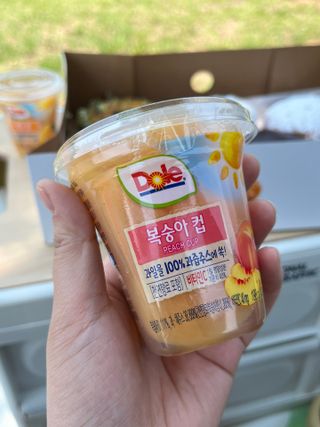 돌 MF[Dole] 파인애플컵/망고컵/복숭아컵 198g 6입X1박스 (맛 1가지 랜덤 발송) — 5점을 준 리뷰어가 2023년 6월 올린 사용 사진