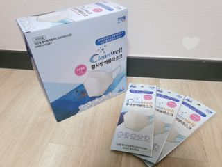 나무드 [50매입] 국내생산 KF94 크린웰 황사방역용 마스크 대형 — 5점을 준 리뷰어가 2021년 12월 올린 사용 사진