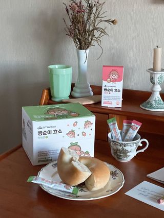 아이비웰니스 빵순이 식탁 위의 필수템! 빵순이 효소 키위맛 100포 + 석류맛 14포 (총 114포) — 5점을 준 리뷰어가 2022년 11월 올린 사용 사진
