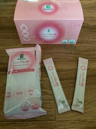[모마네] 이너뷰티 히알루론산 비오틴 코큐텐 저분자피쉬콜라겐 - 3 g 30포 ★석류맛 — 5점을 준 리뷰어가 2021년 12월 올린 사용 사진