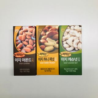 짜먹는 이지견과 짜먹는 이지아몬드, 짜먹는 이지허니피넛, 짜먹는 이지캐슈넛 각 10g X  10포 — 4.5점을 준 리뷰어가 2021년 2월 올린 사용 사진