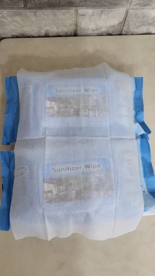 햅스 세균없는 주방 대형 2팩, HAPS sanitizer wipe — 4점을 준 리뷰어가 2022년 1월 올린 사용 사진
