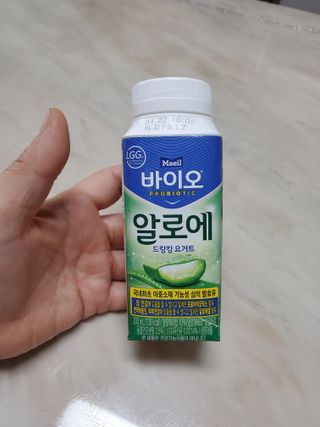 LIVE 매일바이오 알로에 드링킹 요거트 — 5점을 준 리뷰어가 2022년 4월 올린 사용 사진