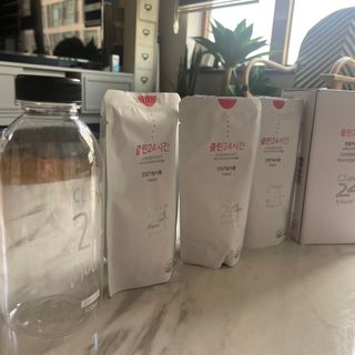 클린24시간 1BOX(5포) + 전용보틀(500ml) — 4점을 준 리뷰어가 2022년 7월 올린 사용 사진