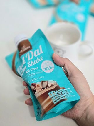 달달슬림쉐이크 [블로그]달달슬림 맛있는 단백질 쉐이크 파우치 다이어트 식사대용 프로틴 파우더 보충제 — 5점을 준 리뷰어가 2025년 9월 올린 사용 사진