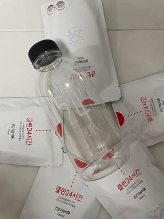 클린24시간 1BOX(5포) + 전용보틀(500ml) — 5점을 준 리뷰어가 2022년 8월 올린 사용 사진