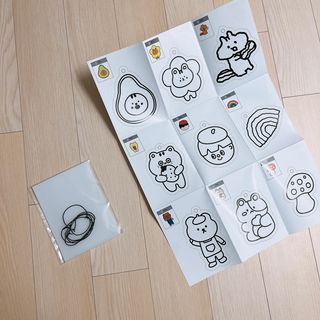 워터멜론컴퍼니 슈링코 페이퍼 3개 Set / 슈링클스 호환 종이 키링 만들기 미술놀이 재료 키트 — 5점을 준 리뷰어가 2022년 11월 올린 사용 사진