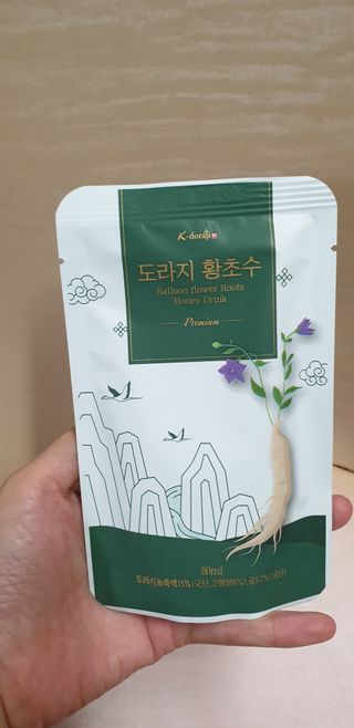 K-doraji K도라지 황초수 목에좋은 도라지 음료 80ml*7봉 — 4점을 준 리뷰어가 2022년 7월 올린 사용 사진
